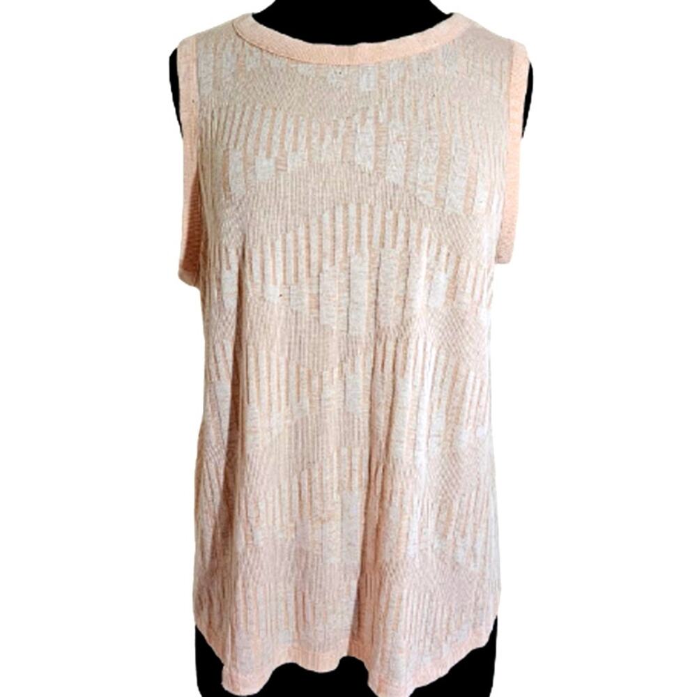 Light Pink Knitted Sleeveless Sweater Size XXL
